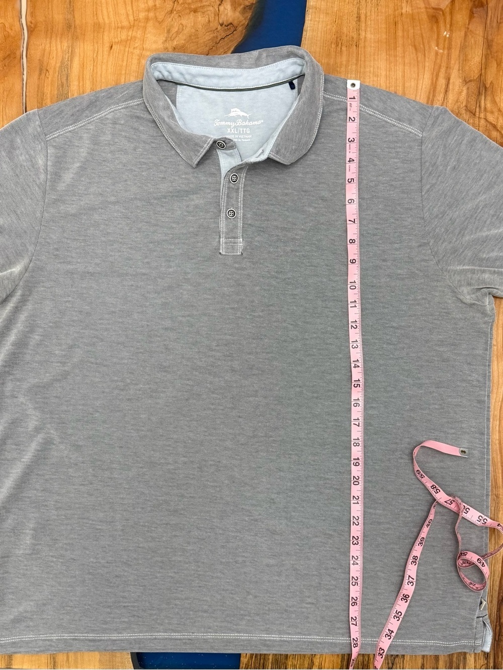 Tommy Bahama Men’s XXL Polo Gray TENCEL Lyocell Short Sleeve Marlin - Picture 4 of 9